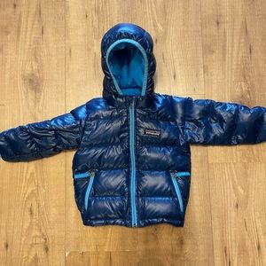 Patagonia hi loft baby down hoodie jacket.